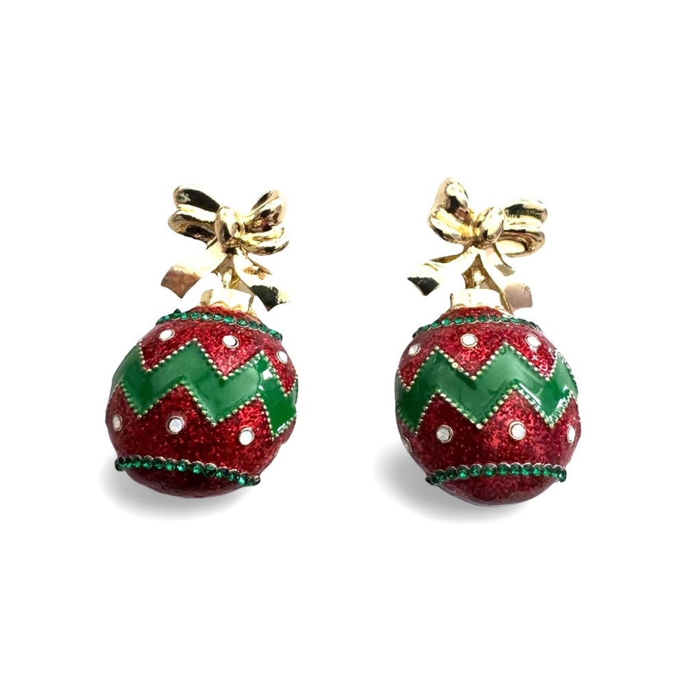 BaubleBar Festive Red and Green Ornament earrings gs Earrings